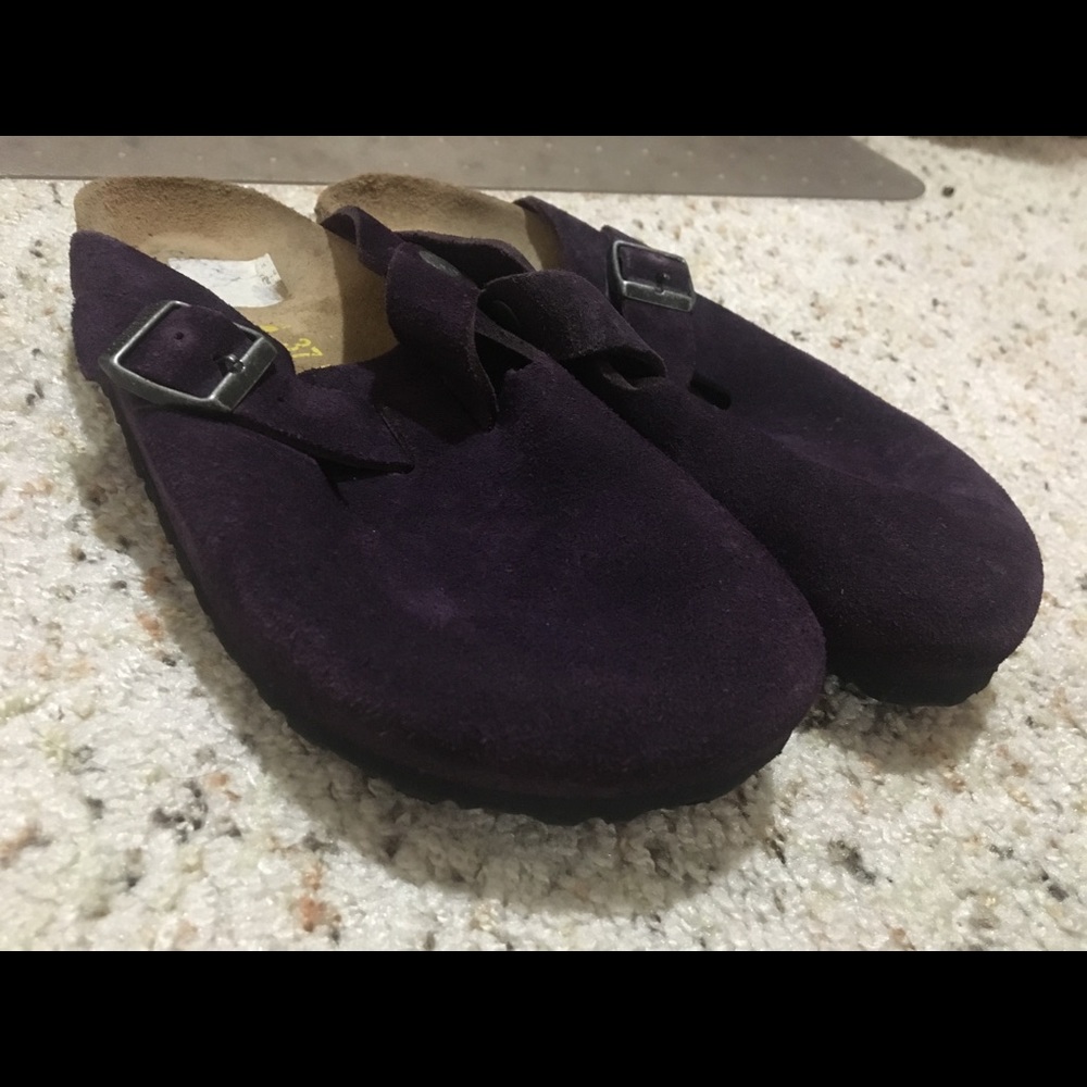 Birkenstock dark purple clogs. NWOT